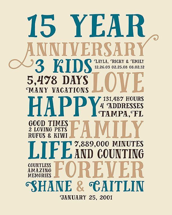 15 Year Anniversary Gift Ideas For Husband
 Anniversary Gifts 15 Year Anniversary Present by