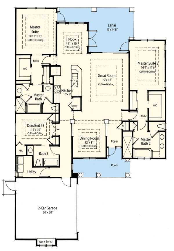 2 Master Bedroom House Plans
 Dual Master Suite Energy Saver ZR