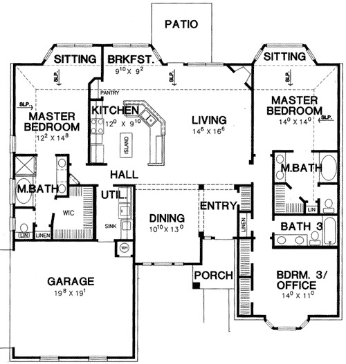 2 Master Bedroom House Plans
 Double Master Bedroom House Plan 3056D