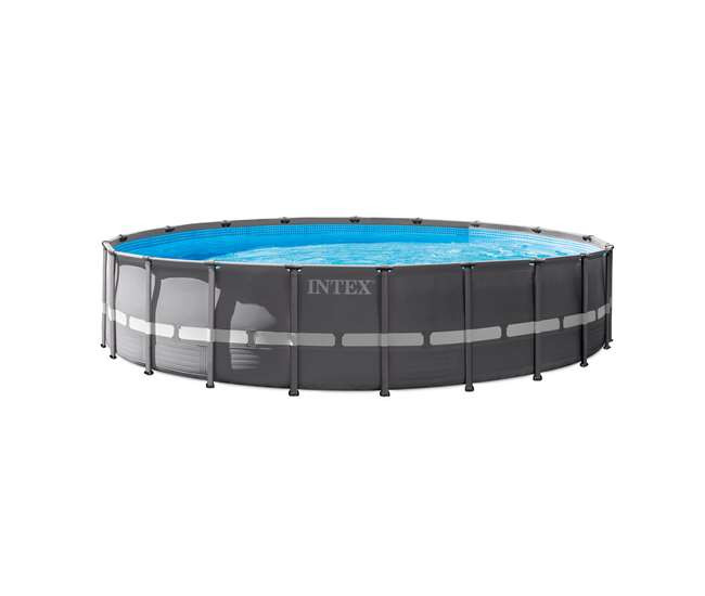 20 Ft Above Ground Pool
 Intex 20 Foot Round Ground Ultra Frame Pool Set with