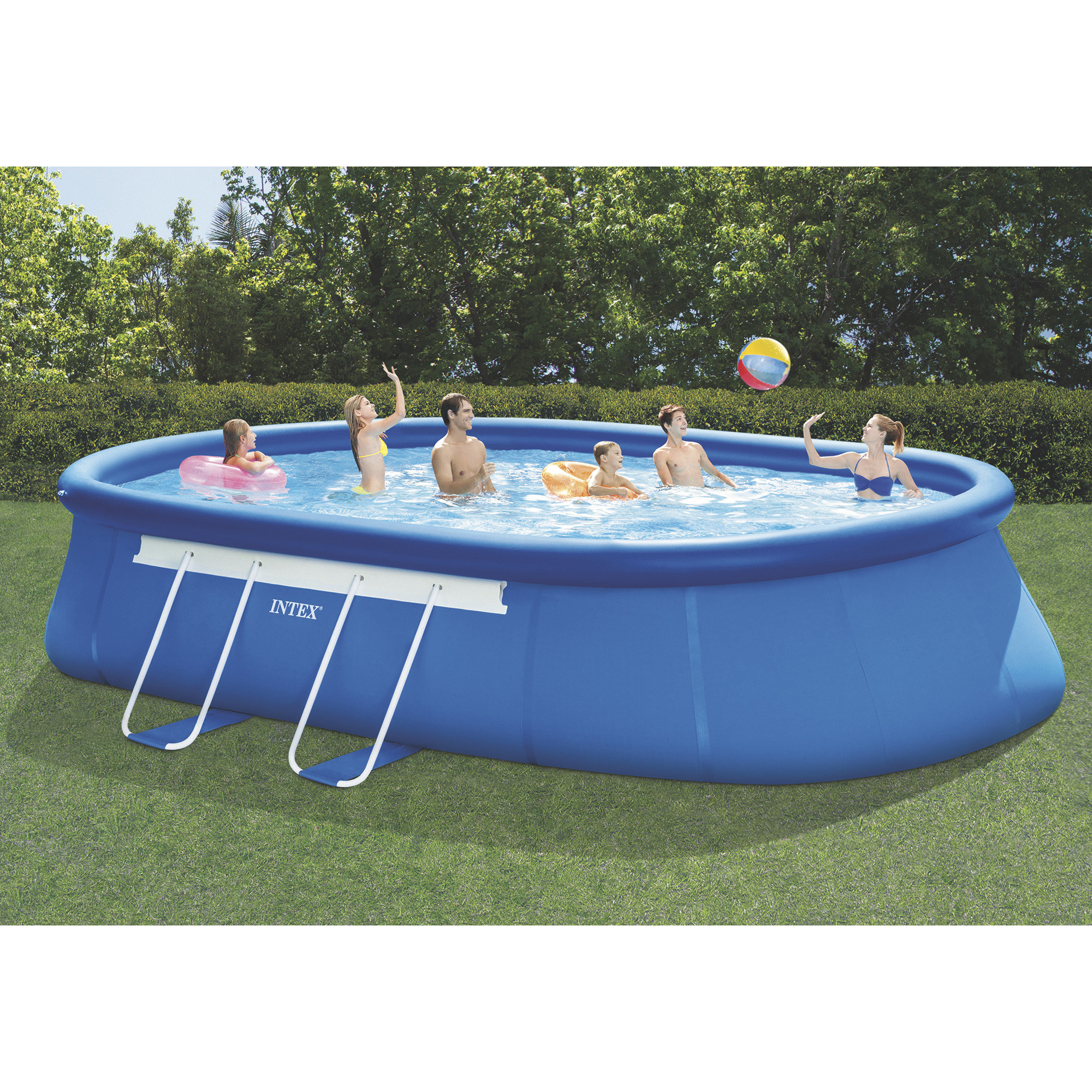 20 Ft Above Ground Pool
 Intex Oval Frame Ground Swimming Pool — 20ft x 12ft