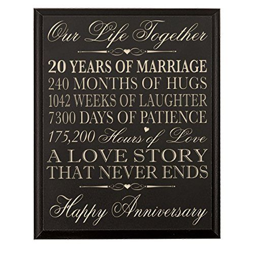20Th Wedding Anniversary Gift Ideas For Him
 20th Wedding Anniversary Wall Plaque Gifts for Couple 20th