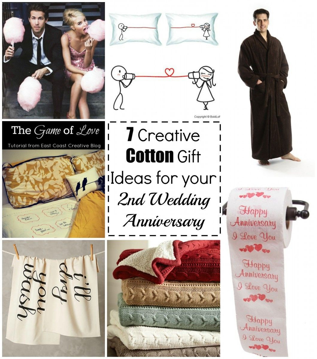 2Nd Anniversary Gift Ideas For Husband
 7 creative cotton t ideas for your 2nd wedding