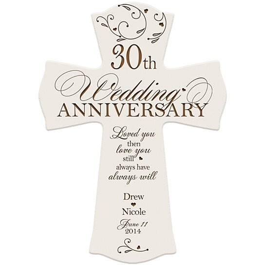 30 Year Anniversary Gift Ideas
 Buy Personalized 30th Anniversary Cross 30th Wedding