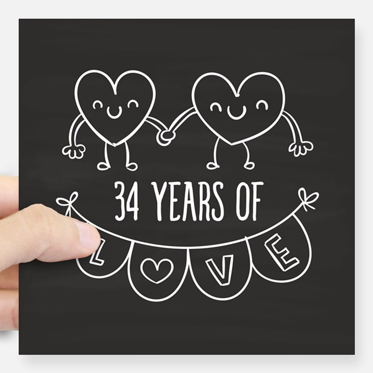 34Th Wedding Anniversary Gift Ideas
 34Th Wedding Anniversary 34th Wedding Anniversary Stickers