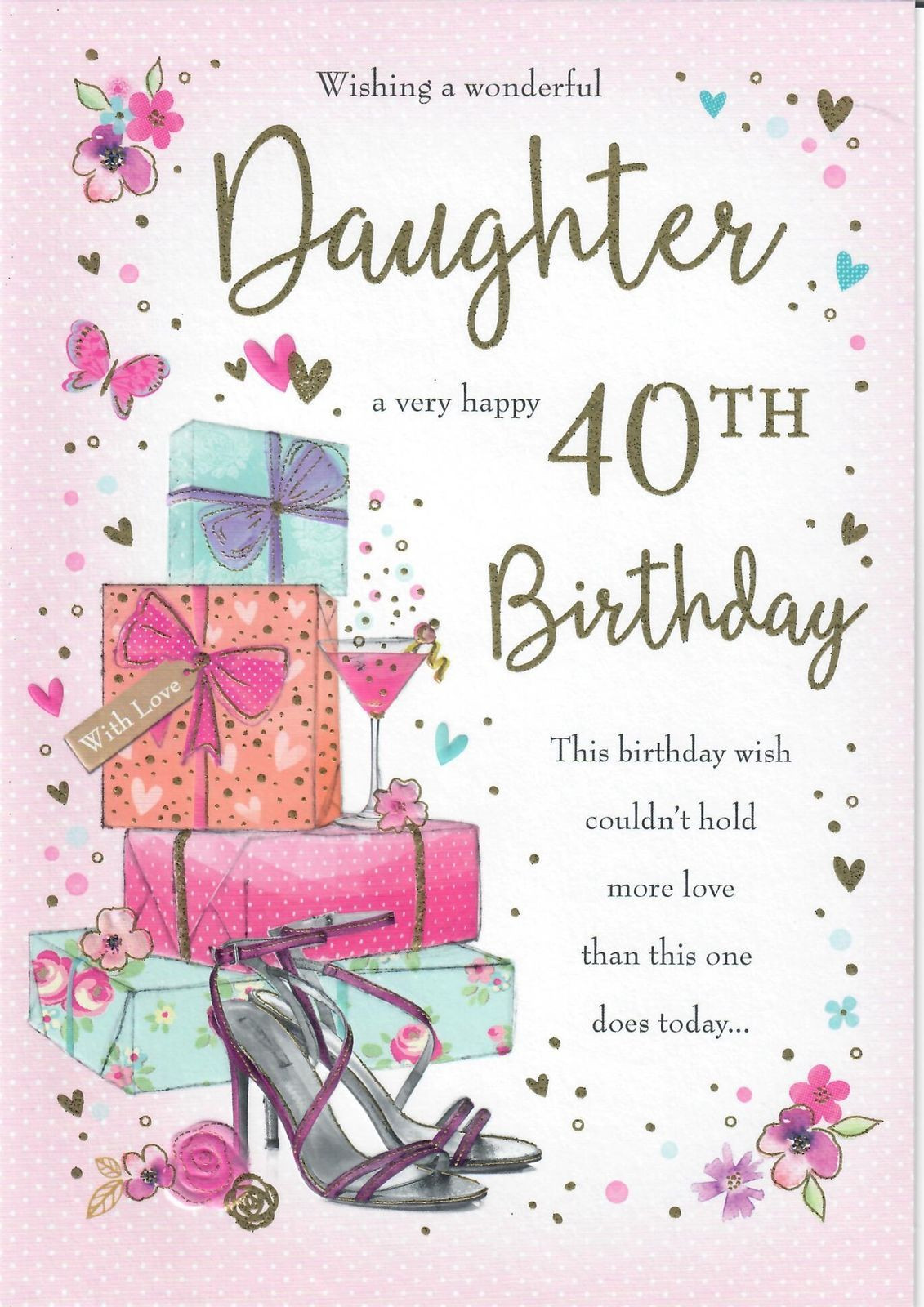 40Th Birthday Gift Ideas For Daughter
 LARGE BEAUTIFULLY WORDED Wishing A Wonderful Daughter A