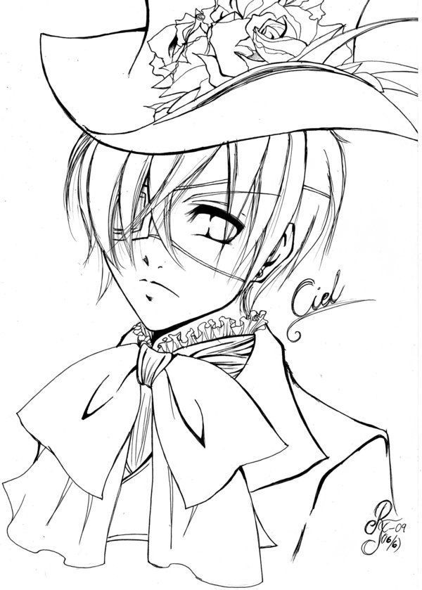 Anime Boys Coloring Pages
 Ciel coloring page Anime boy in 2019