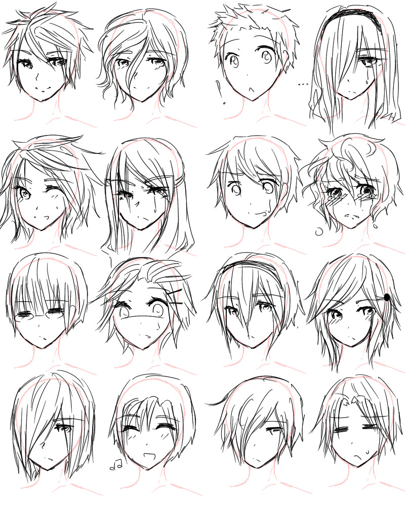 Anime Hairstyles For Short Hair
 How to Draw Anime Hairstyles for Girls