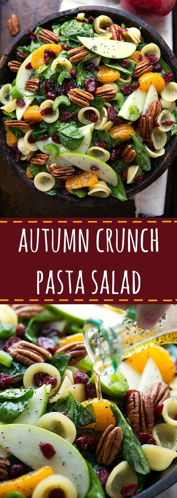 Autumn Crunch Pasta Salad
 Delicious spinach pasta salad with cranberries pecans