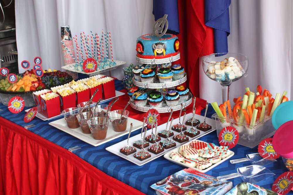 Avengers Birthday Party Decorations
 The Avengers Birthday Party Ideas 21 of 32