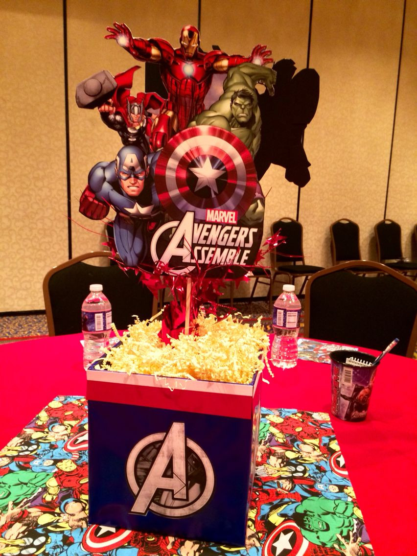 Avengers Birthday Party Decorations
 Avengers centerpiece