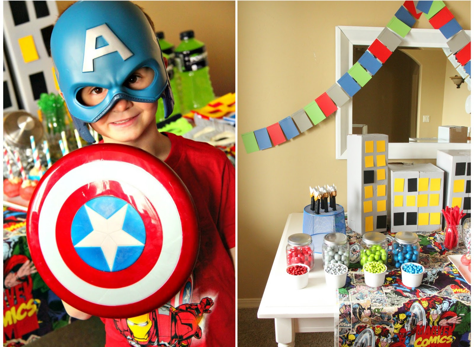 Avengers Birthday Party Decorations
 Larissa Another Day Avenger Assemble Birthday Party