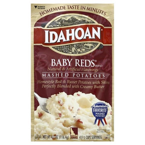 Baby Reds Mashed Potatoes
 Idahoan Instant Mashed Potatoes Baby Reds 4 1 oz pkg