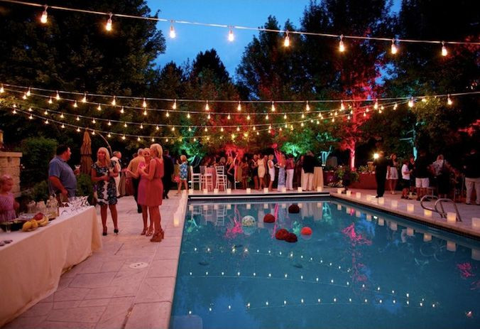 Backyard Pool Party For Adulrs Ideas
 Pin by PartyLights on Pool Party Lights
