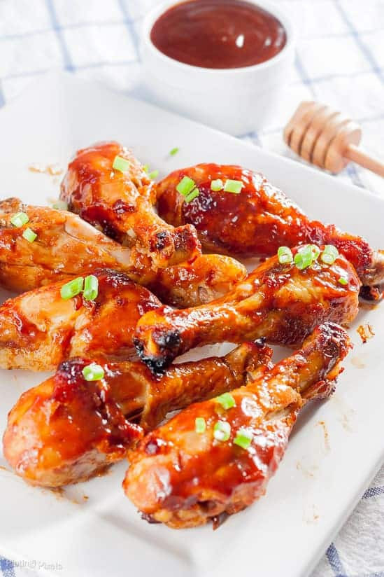 Barbecue Chicken Legs
 Easy Honey BBQ Oven Baked Chicken Drumsticks Plating