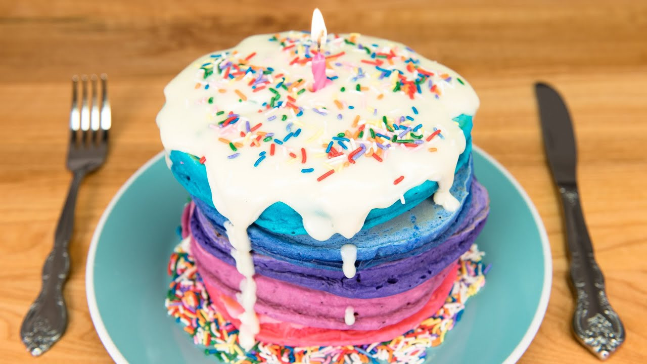 Birthday Cake Bakery
 Birthday Cake Pancakes with Cream Cheese Glaze from
