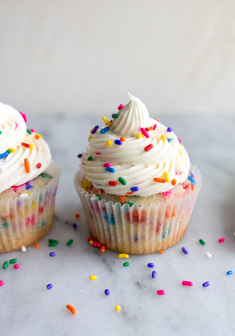 Birthday Cake Bakery
 Birthday Cake Cupcakes with Sprinkles small batch recipe