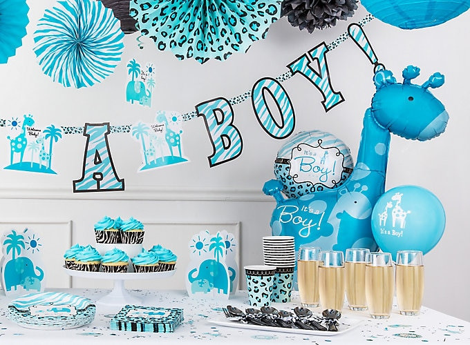 Blue Safari Baby Shower Party Supplies
 Blue Safari Boy s Baby Shower Ideas Party City