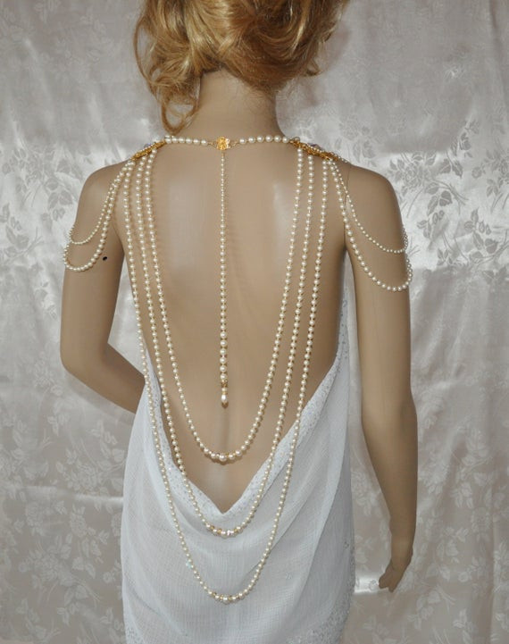 Body Jewelry Prom
 Swarovski NecklaceWedding NecklaceBack by USASwarovskiBeauty