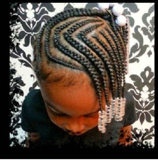 Braided Hairstyles For African Americans Little Girls
 african american kid braids with beads