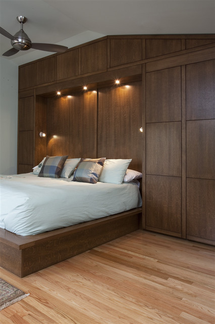 Built In Bedroom Cabinet
 Bedwall with Built in cabinet surround & hidden door