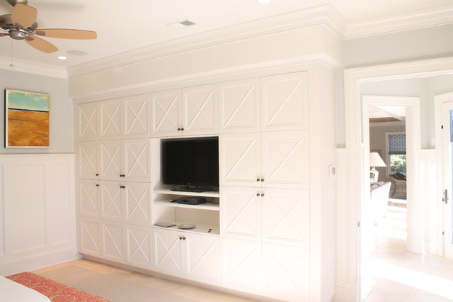 Built In Bedroom Cabinet
 Custom "X" mullion built in cabinetry Contemporary