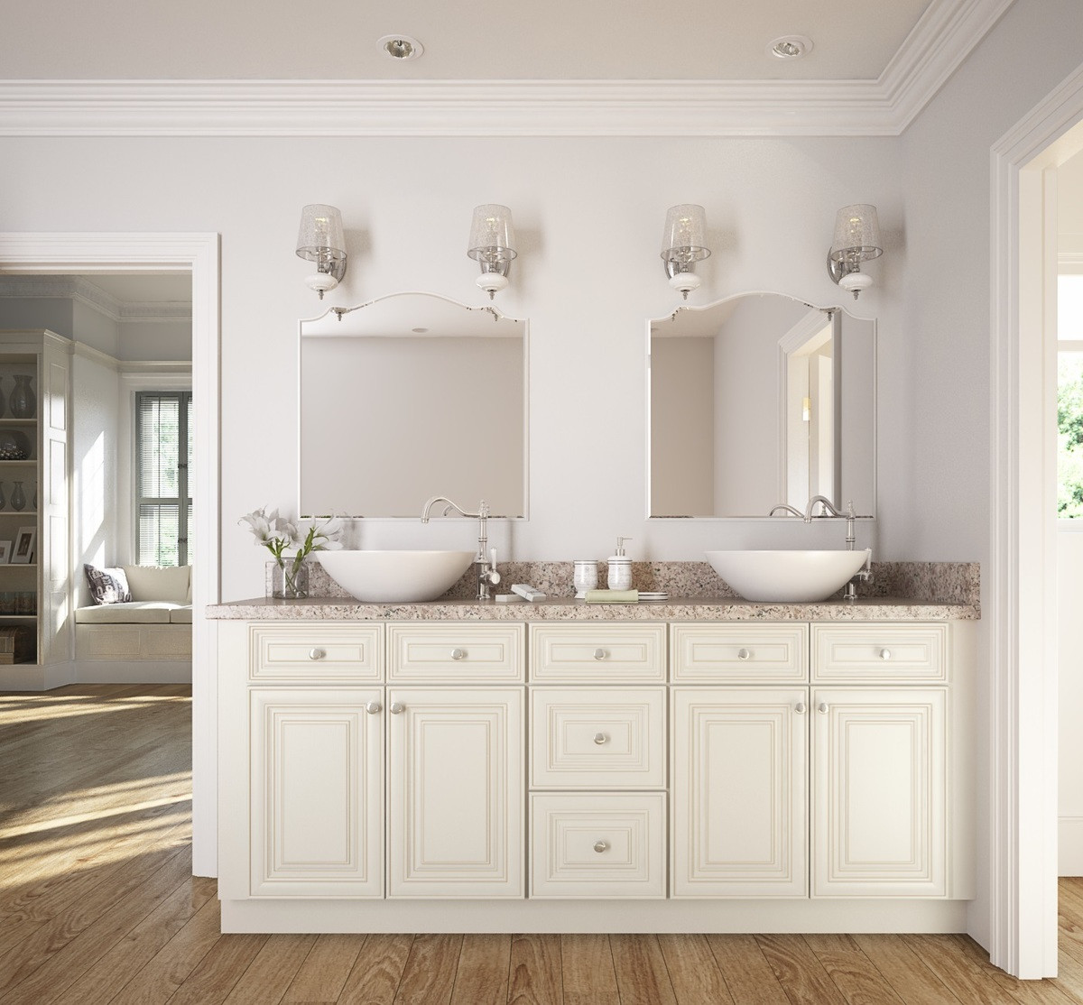 Cabinets To Go Bathroom Vanities
 Brantley Antique White Glaze Ready to Assemble Bathroom