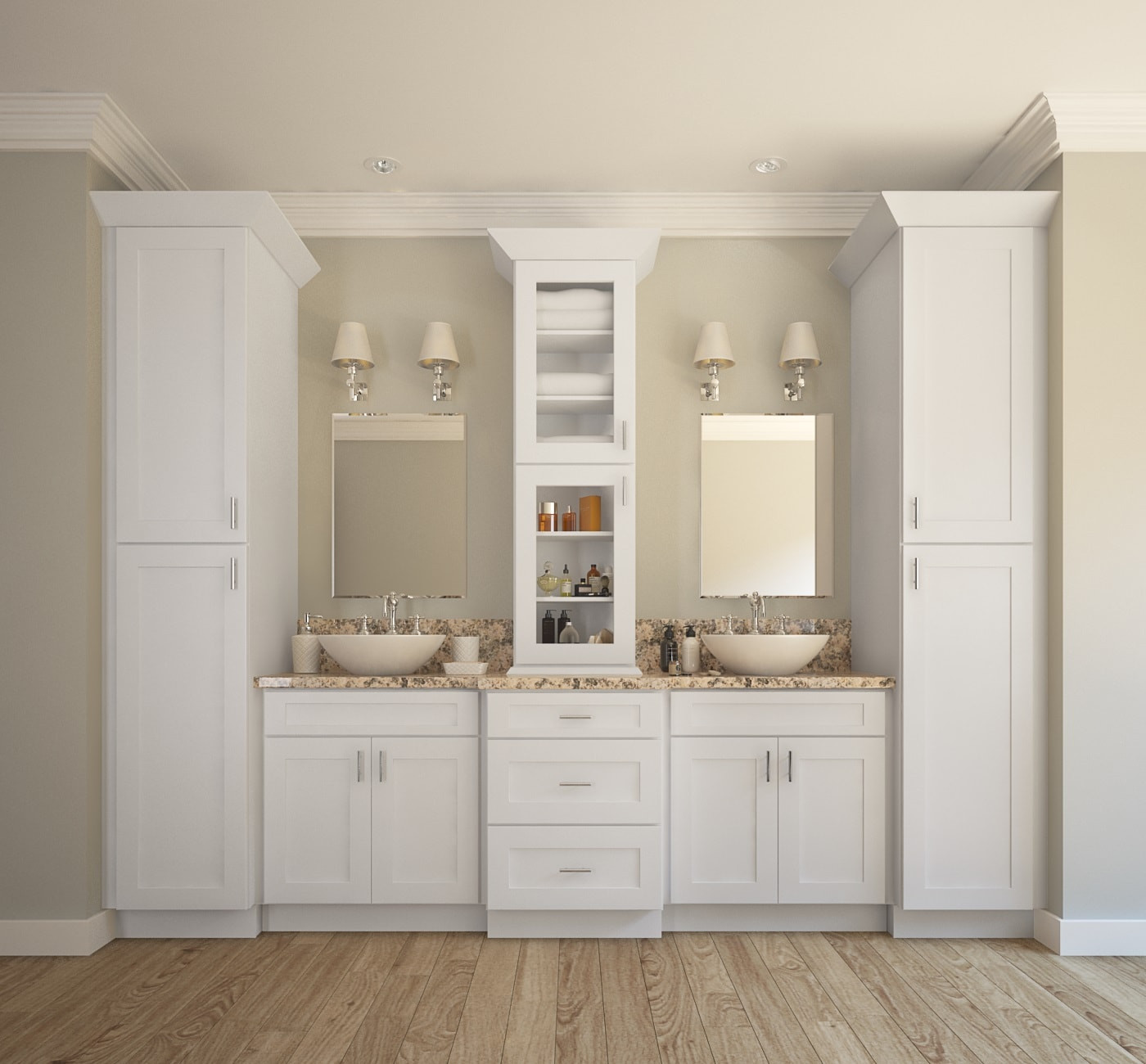 Cabinets To Go Bathroom Vanities
 Aspen White Shaker Ready to Assemble Bathroom Vanities