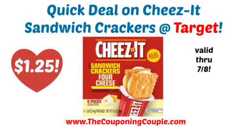 Cheez It Sandwich Crackers
 Quick Deal on Cheez It Sandwich Crackers Tar