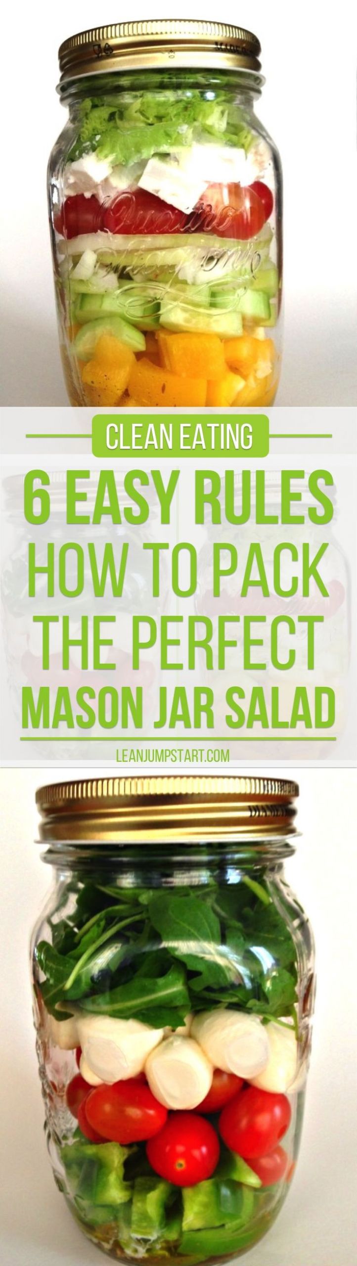 Clean Eating Diet Recipes
 Mason Jar Salad 6 Rules How to Pack it Perfectly For a