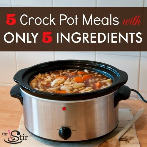 Crock Pot Dinners For Two
 5 Crock Pot Dinners With Just 5 Ingre nts