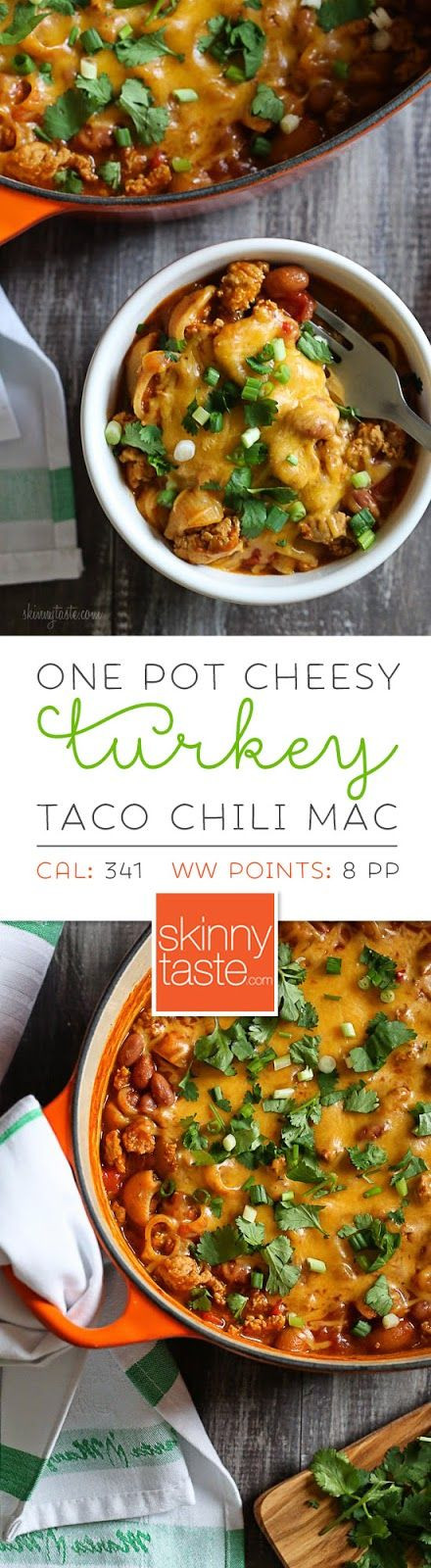 Crockpot Turkey Chili Skinnytaste
 e Pot Cheesy Turkey Taco Chili Mac – pure fort food