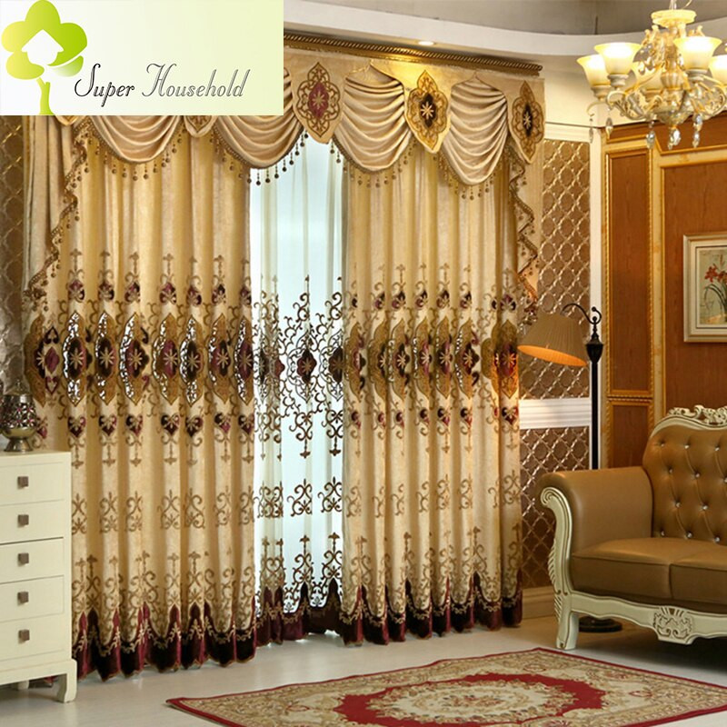 Curtains For The Living Room
 1 PC Luxury Jacquard Chenille Curtains for Living Room