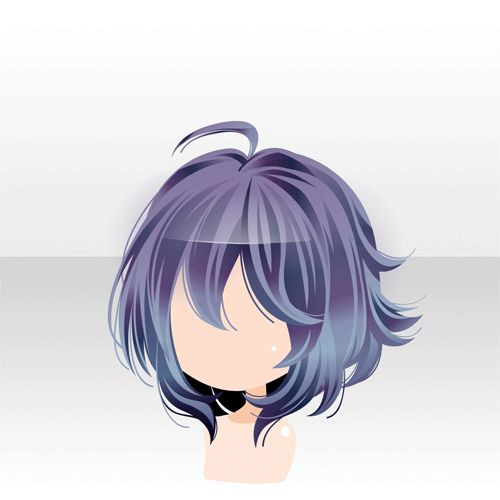 Cute Short Anime Hairstyles
 Anime hair purple and blue I m an Artist