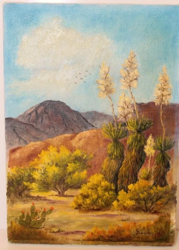 Desert Landscape Paintings
 Vintage Original Southwest Landscape Painting Signed by
