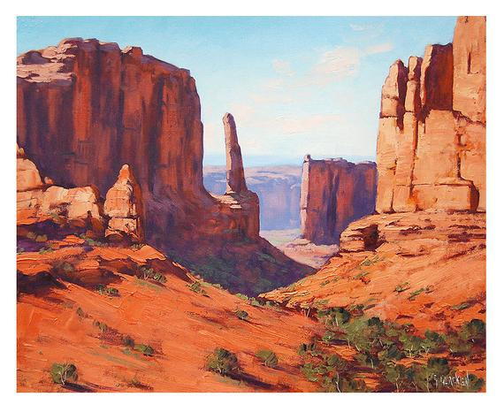 Desert Landscape Paintings
 CANYON PAINTING DESERT Landscape Painting Traditional Art by