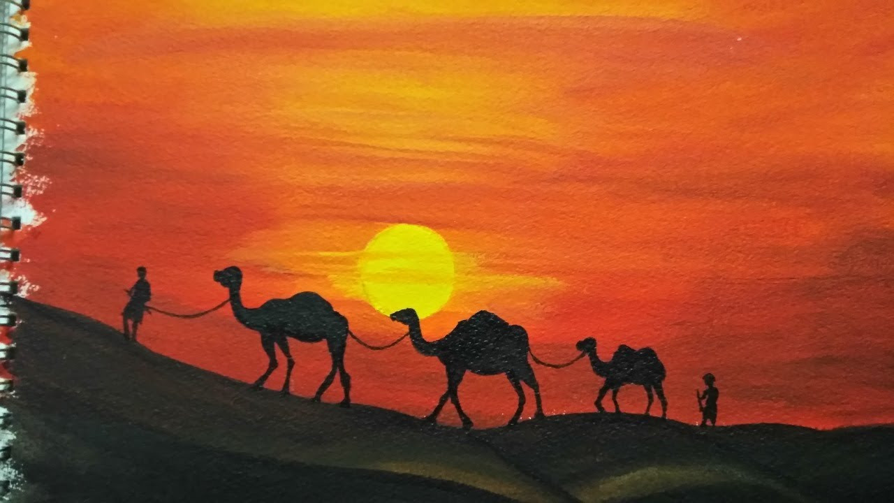 Desert Landscape Paintings
 Desert Painting with Camels