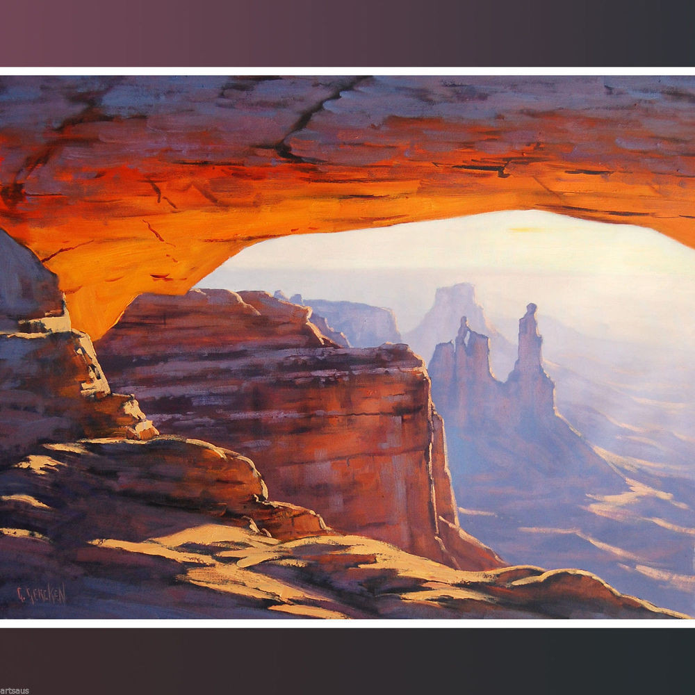 Desert Landscape Paintings
 mesa arch canyon oil painting utah landscape desert