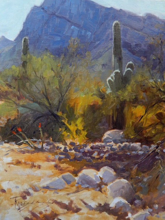 Desert Landscape Paintings
 in plein air "Tucson Territory" Arizona landscape