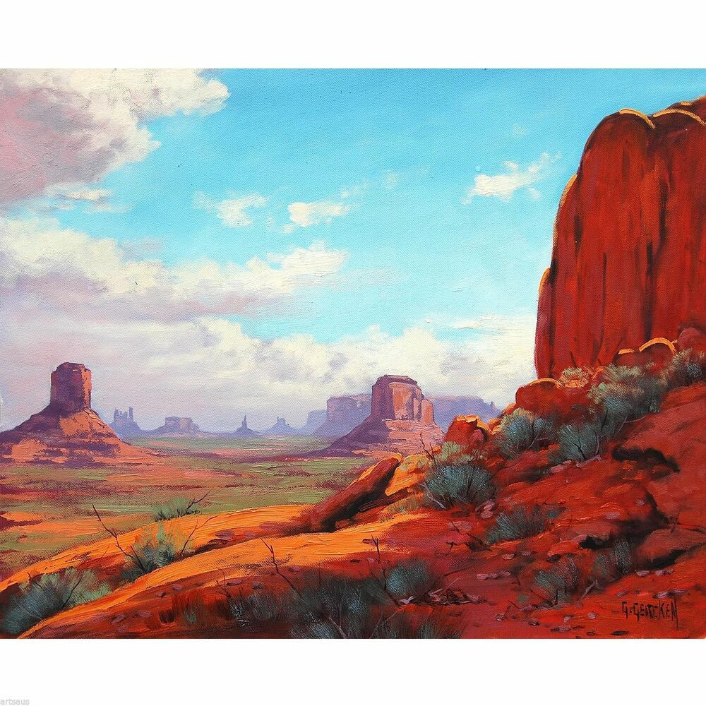 Desert Landscape Paintings
 Desert Painting Arizona Utah Monument Valley Landscape