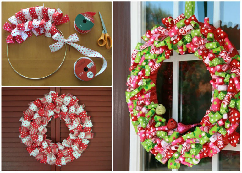 DIY Christmas Wreaths With Ribbon
 Wonderful DIY Bead and Ribbon Wreath Ornament for Christmas