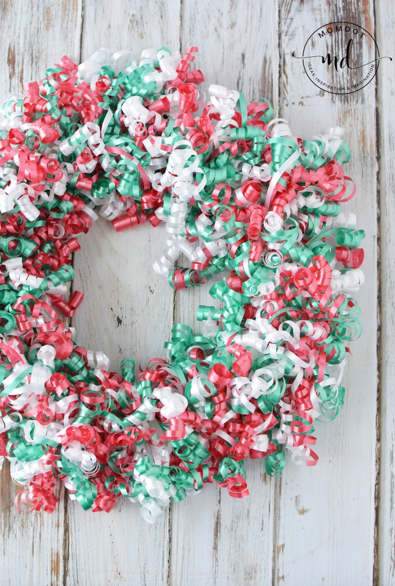 DIY Christmas Wreaths With Ribbon
 Christmas Wreath DIY with Curly Korker Ribbons