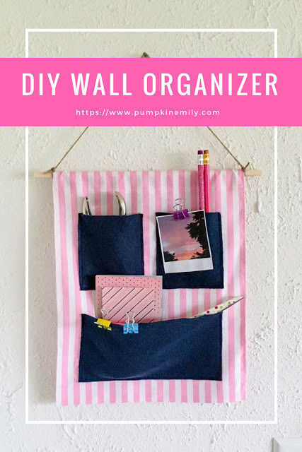 DIY Fabric Organizers
 DIY Fabric Wall Organizer with Pockets