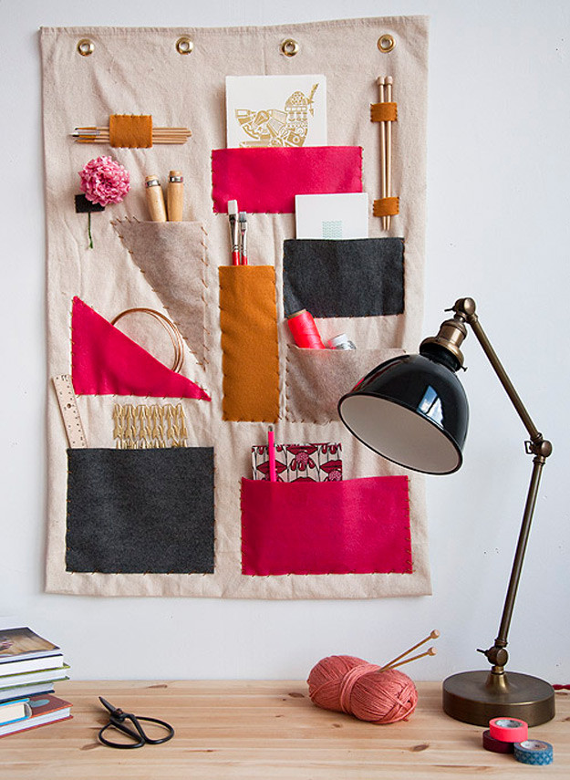DIY Fabric Organizers
 50 Clever Craft Room Organization Ideas