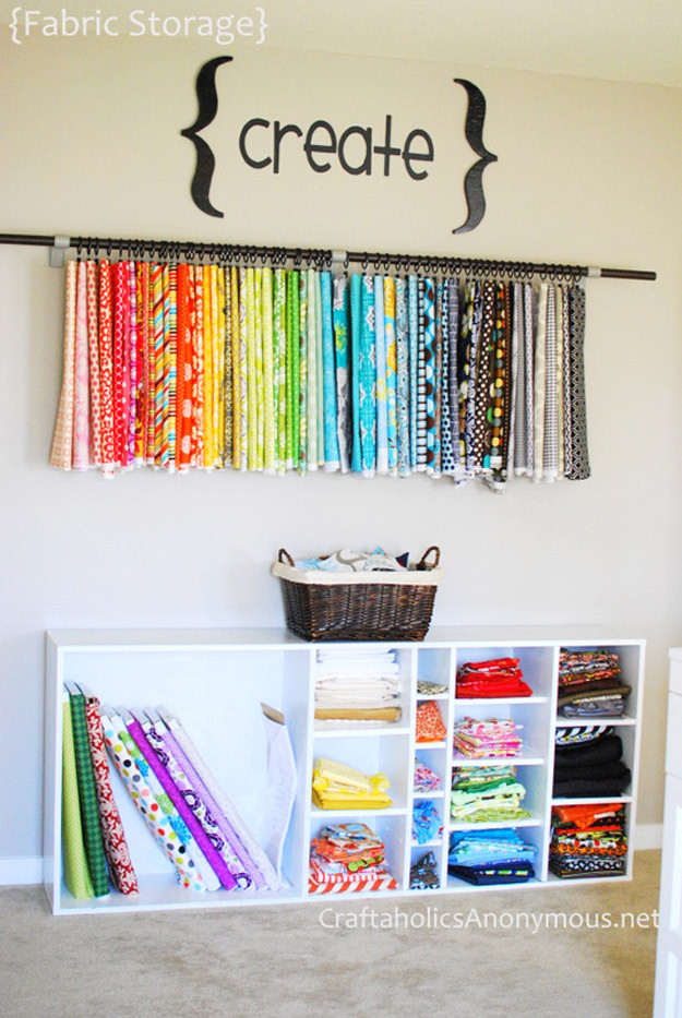 DIY Fabric Organizers
 50 Clever Craft Room Organization Ideas DIY Joy