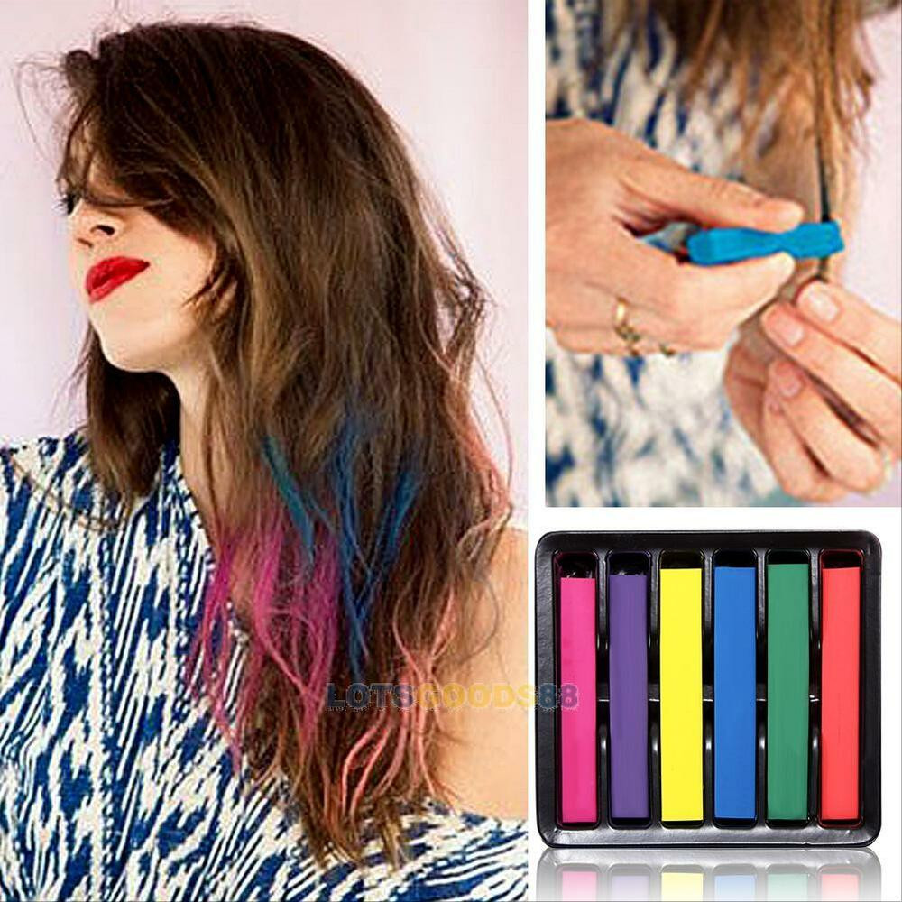 DIY Hair Dye
 6 Colors Temporary DIY Super Hair Dye Color Chalk Non