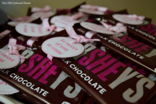 DIY Hershey Bar Baby Shower Favors
 This Old Colonial Home