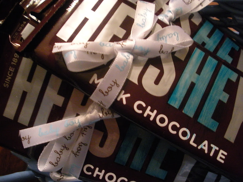 DIY Hershey Bar Baby Shower Favors
 Working House Mom Wife Baby Shower Favors and Basket