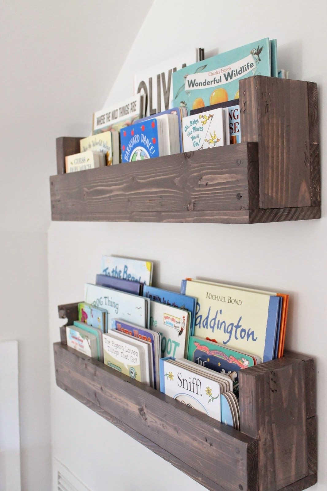DIY Kids Book Shelf
 the picket fence projects Baby s book nook