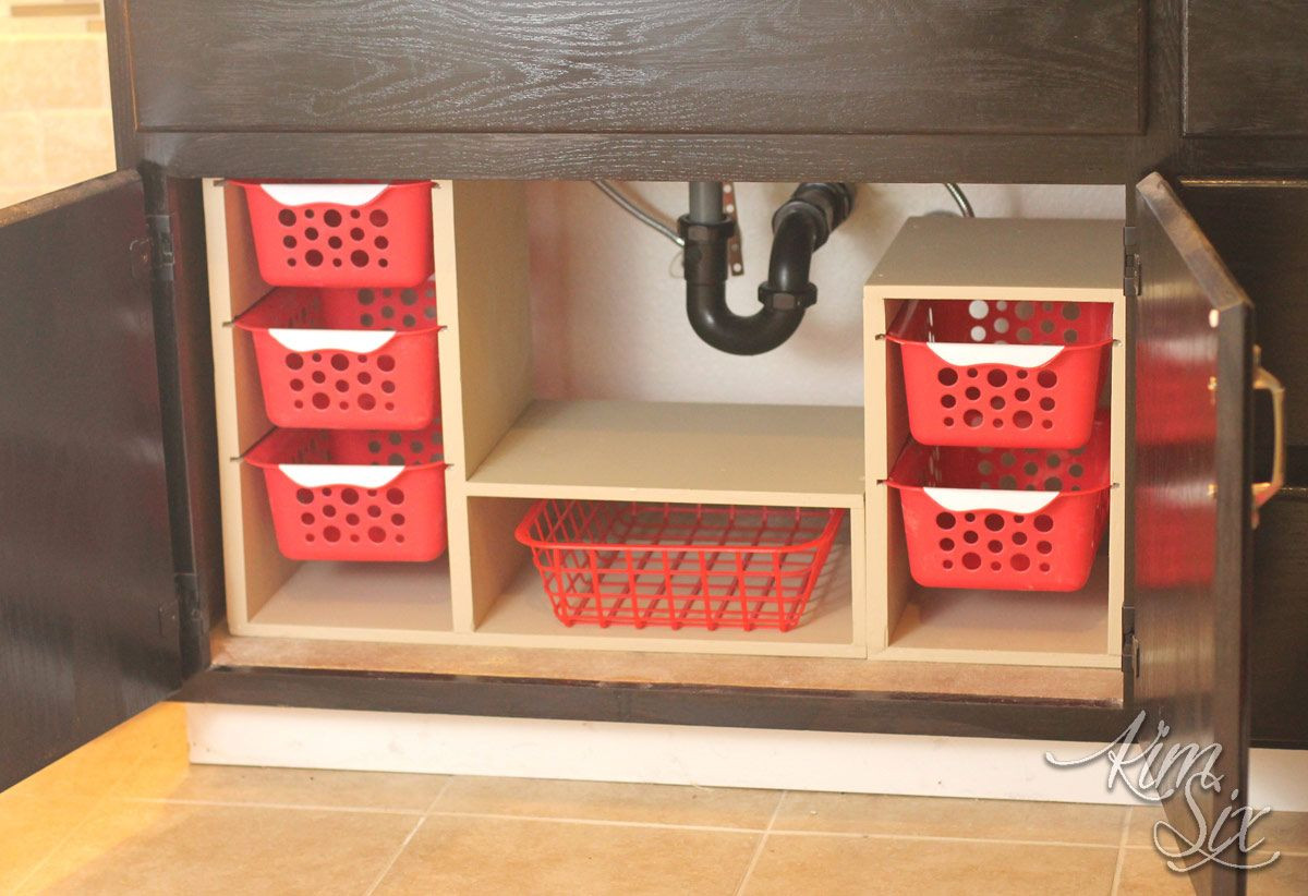 DIY Kitchen Cabinet Organizers
 Undersink Cabinet Organizer with Pull Out Baskets in 2019